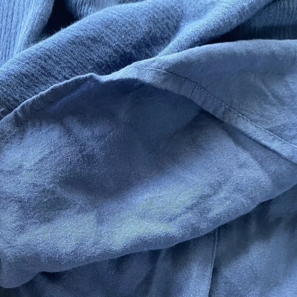 Francesca’s Blue Rain Embroidered Boho Dress Navy Blue Medium Like New - Picture 12 of 14